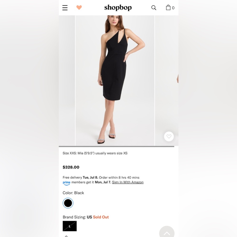 Chloe Kristyn Nicole Black One Shoulder Dress NWT Size large MSRP $328 - Picture 5 of 16